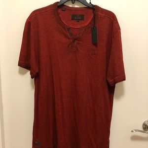 NWT Buffalo David Bitton Brick/Maroon Shirt, Large